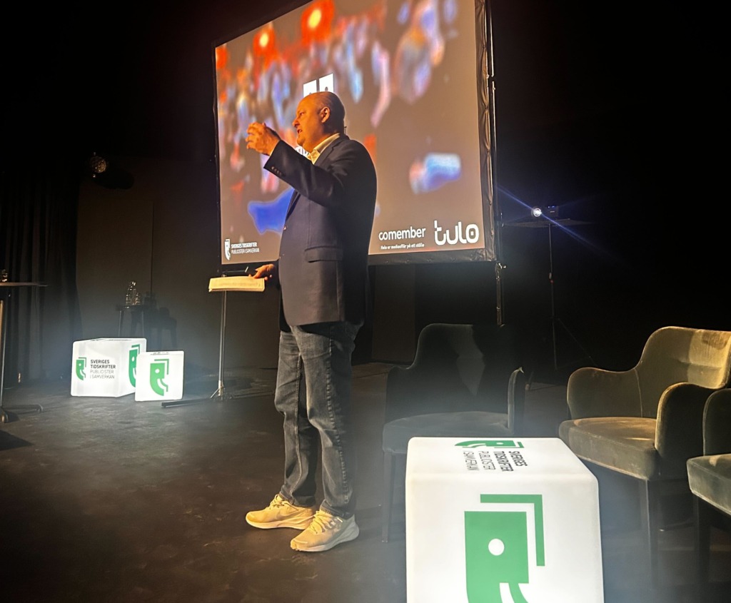 Thomas Mattsson programleder Tidskriftsdagen. Foto: Elin Sibbern.