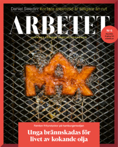 En friterad Max-logga. Niklas Wennergren fotade och gjorde omslaget för tidningen Arbetet.
