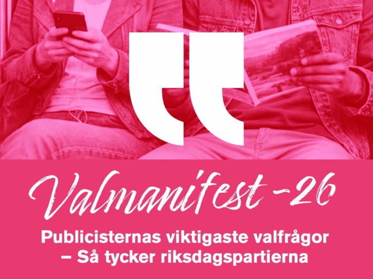 Omslag Sveriges Tidskrifters valmanifest 2026